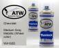 Preview: Chevrolet, Medium Gray Metallic (Wheel color), WA162D: 400ml Sprühdose + 400ml Klarlack - Set, von ATW Autoteile West.
